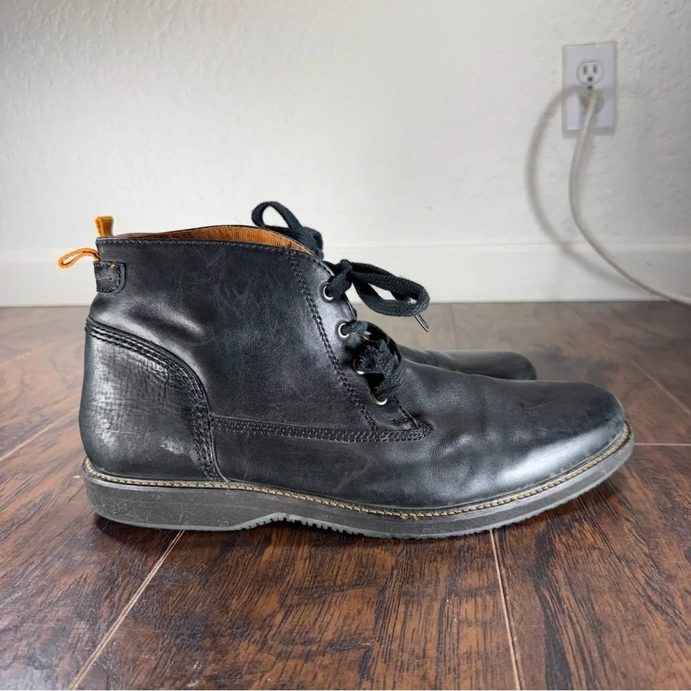 Tommy Bahama Edisto Leather Chukka Boots Men’s‎ 11 Black Lace-Up Casual